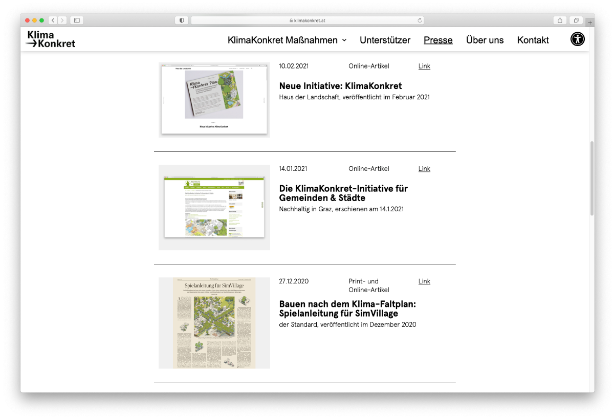 bild der KlimaKonkret Website