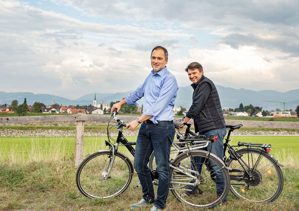 Gemeindepräsident Christian Sepin und Bürgermeister Kurt Fischer